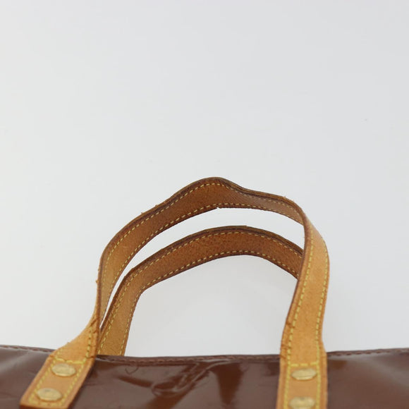 LOUIS VUITTON Monogram Vernis Reade PM Hand Bag Bronze M91146 LV Auth 189683