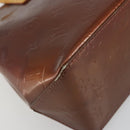 LOUIS VUITTON Monogram Vernis Reade PM Hand Bag Bronze M91146 LV Auth 189683-19