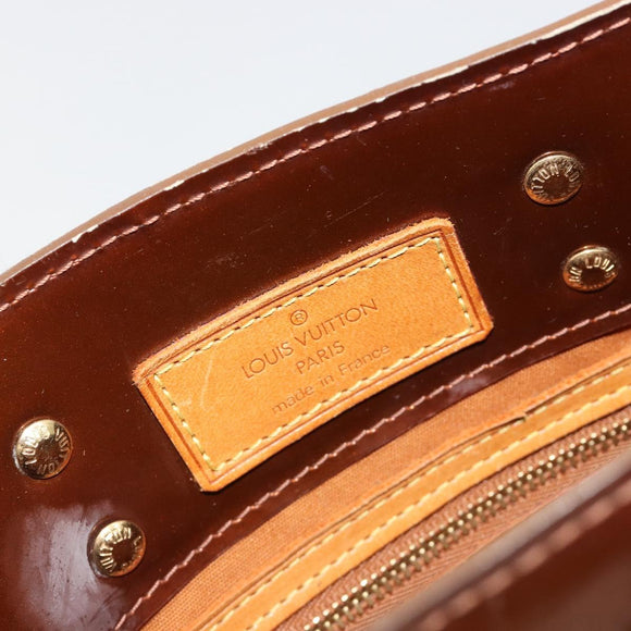 LOUIS VUITTON Monogram Vernis Reade PM Hand Bag Bronze M91146 LV Auth 189683