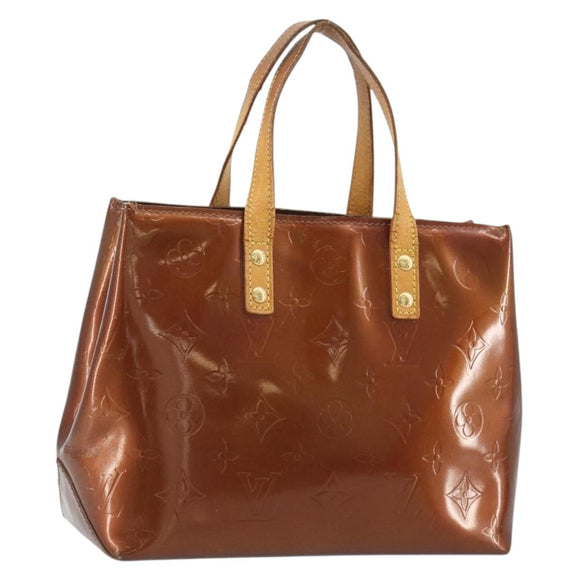 LOUIS VUITTON Monogram Vernis Reade PM Hand Bag Bronze M91146 LV Auth 189683