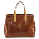LOUIS VUITTON Monogram Vernis Reade PM Hand Bag Bronze M91146 LV Auth 189683-13