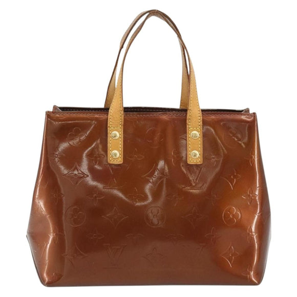 LOUIS VUITTON Monogram Vernis Reade PM Hand Bag Bronze M91146 LV Auth 189683