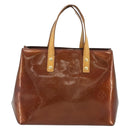LOUIS VUITTON Monogram Vernis Reade PM Hand Bag Bronze M91146 LV Auth 189683-2