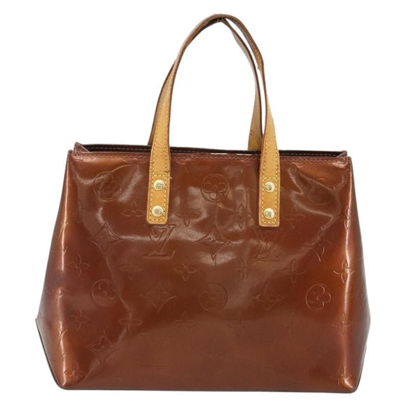 LOUIS VUITTON Monogram Vernis Reade PM Hand Bag Bronze M91146 LV Auth 189683