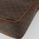 CELINE Macadam Canvas Circle Shoulder Bag PVC Leather Brown Gold Auth 189684-16