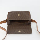 CELINE Macadam Canvas Circle Shoulder Bag PVC Leather Brown Gold Auth 189684-19