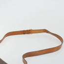 CELINE Macadam Canvas Circle Shoulder Bag PVC Leather Brown Gold Auth 189684-8