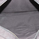 HERMES Her Line MM Hand Bag Canvas Gray Silver Auth 189685-10