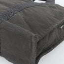 HERMES Her Line MM Handtas Canvas Grijs Zilver Auth 189686-15