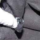 HERMES Her Line MM Handtas Canvas Grijs Zilver Auth 189686-12