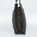 HERMES Her Line MM Handtas Canvas Grijs Zilver Auth 189686-3
