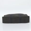 HERMES Her Line MM Handtas Canvas Grijs Zilver Auth 189686-5