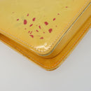 LOUIS VUITTON Monogram Vernis Lexington Pouch Lime Yellow M91058 LV Auth 189688-15