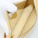LOUIS VUITTON Monogram Vernis Lexington Pouch Lime Yellow M91058 LV Auth 189688-11