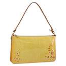 LOUIS VUITTON Monogram Vernis Lexington Pouch Lime Yellow M91058 LV Auth 189688-1