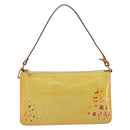 LOUIS VUITTON Monogram Vernis Lexington Pouch Lime Yellow M91058 LV Auth 189688-13