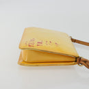 LOUIS VUITTON Monogram Vernis Lexington Pouch Lime Yellow M91058 LV Auth 189688-3