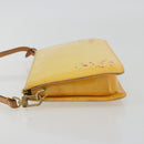 LOUIS VUITTON Monogram Vernis Lexington Pouch Lime Yellow M91058 LV Auth 189688-4