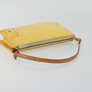 LOUIS VUITTON Monogram Vernis Lexington Pouch Lime Yellow M91058 LV Auth 189688-7