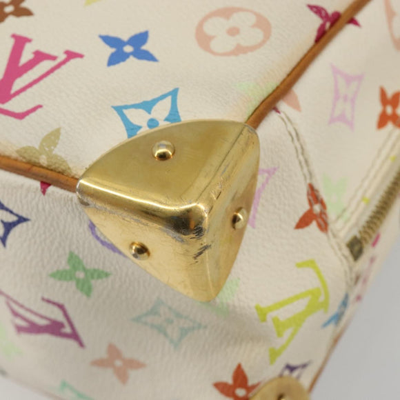 LOUIS VUITTON Monogram Multicolor Trouville Hand Bag White M92663 LV Auth 189689