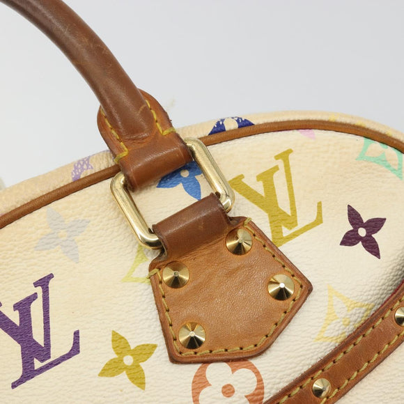 LOUIS VUITTON Monogram Multicolor Trouville Hand Bag White M92663 LV Auth 189689