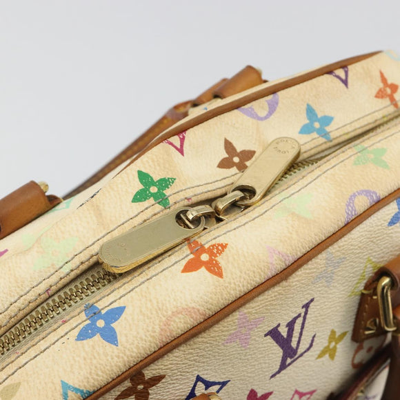 LOUIS VUITTON Monogram Multicolor Trouville Hand Bag White M92663 LV Auth 189689