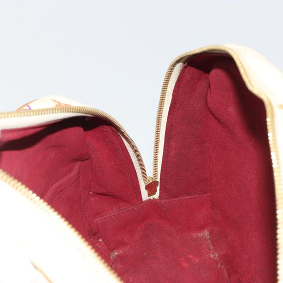 LOUIS VUITTON Monogram Multicolor Trouville Hand Bag White M92663 LV Auth 189689