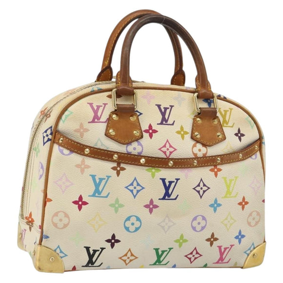 LOUIS VUITTON Monogram Multicolor Trouville Hand Bag White M92663 LV Auth 189689
