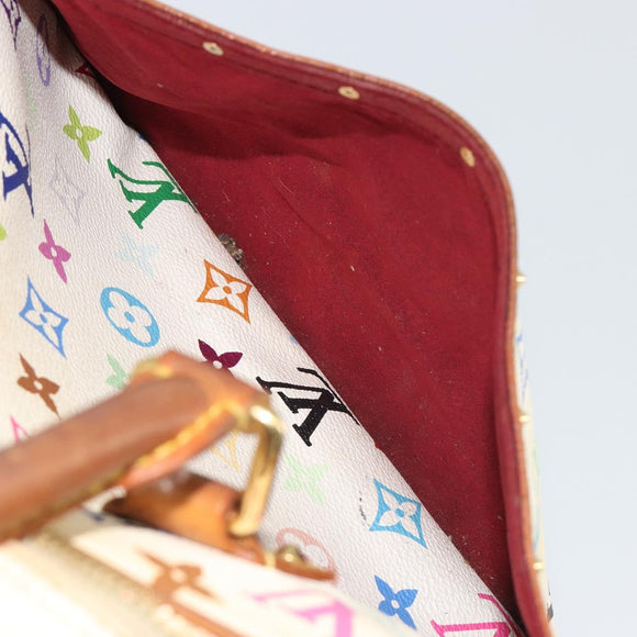 LOUIS VUITTON Monogram Multicolor Trouville Hand Bag White M92663 LV Auth 189689