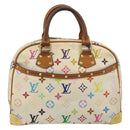 LOUIS VUITTON Monogram Multicolor Trouville Hand Bag White M92663 LV Auth 189689-13