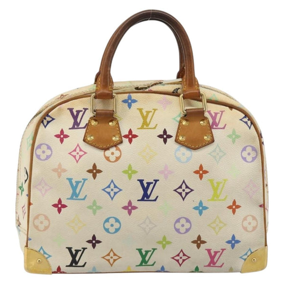 LOUIS VUITTON Monogram Multicolor Trouville Hand Bag White M92663 LV Auth 189689