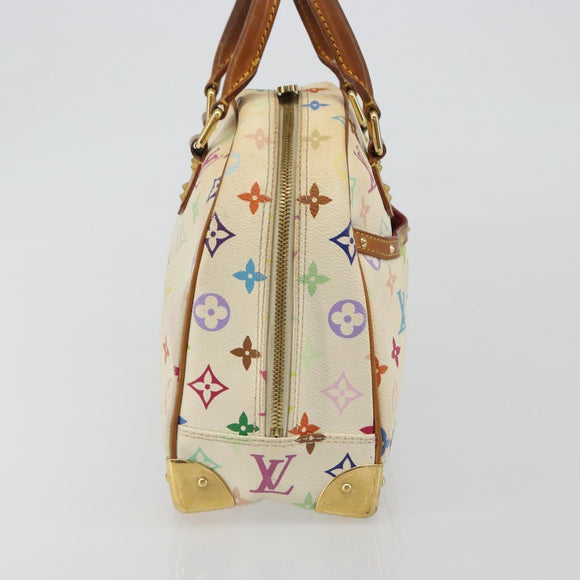 LOUIS VUITTON Monogram Multicolor Trouville Hand Bag White M92663 LV Auth 189689
