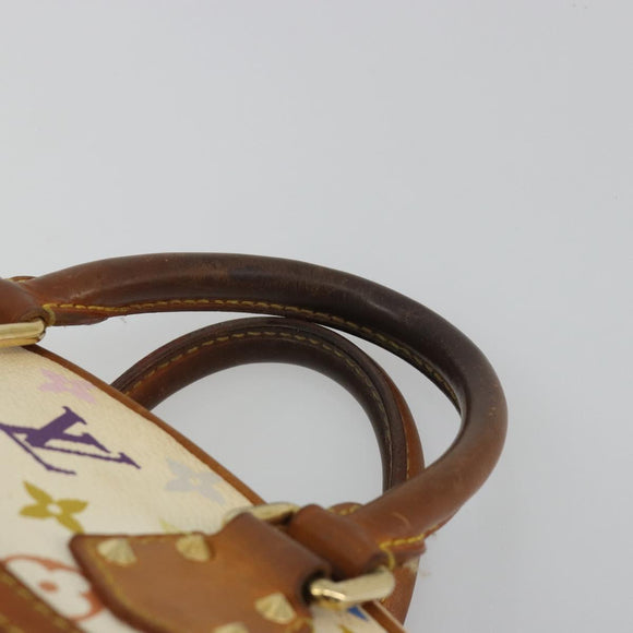 LOUIS VUITTON Monogram Multicolor Trouville Hand Bag White M92663 LV Auth 189689
