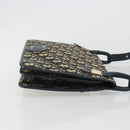 Christian Dior Trotter Canvas Shoulder Bag Navy Gold Auth 189692-4
