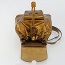 GUCCI Bamboo Backpack Patent Leather Bronze Gold 003 1705 0030 Auth 189694-10