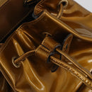 GUCCI Bamboo Backpack Patent Leather Bronze Gold 003 1705 0030 Auth 189694-21