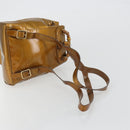 GUCCI Bamboo Backpack Patent Leather Bronze Gold 003 1705 0030 Auth 189694-9
