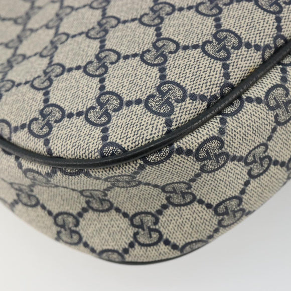 GUCCI GG Supreme Sherry Line Clutch Tas PVC Marine Goud 89 01 034 Auth 189696