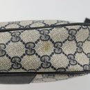 GUCCI GG Supreme Sherry Line Clutch Tas PVC Marine Goud 89 01 034 Auth 189696-7