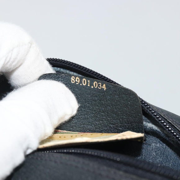 GUCCI GG Supreme Sherry Line Clutch Tas PVC Marine Goud 89 01 034 Auth 189696