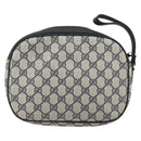 GUCCI GG Supreme Sherry Line Clutch Tas PVC Marine Goud 89 01 034 Auth 189696-2