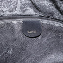 GUCCI Bamboo Shoulder Bag Suede 2way Black Gold 0013754 1638 Auth 189697-18