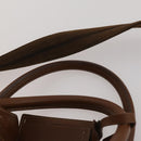 PRADA Boston Bag Nylon 2way Brown Silver Auth 189699-15
