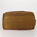 PRADA Boston Bag Nylon 2way Brown Silver Auth 189699-5