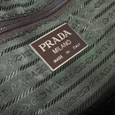 PRADA Boston Bag Nylon 2way Brown Silver Auth 189699-26