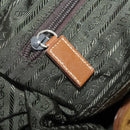 PRADA Boston Bag Nylon 2way Brown Silver Auth 189699-27