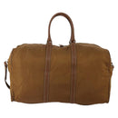 PRADA Boston Bag Nylon 2way Brown Silver Auth 189699-2