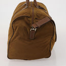 PRADA Boston Bag Nylon 2way Brown Silver Auth 189699-4