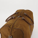 PRADA Boston Bag Nylon 2way Brown Silver Auth 189699-6
