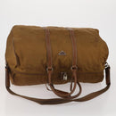 PRADA Boston Bag Nylon 2way Brown Silver Auth 189699-7